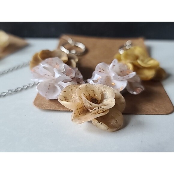 Multicolored Floral Polymer Clay Jewelry Set, NEW - Picture 6 of 10